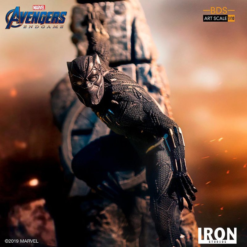 IRON STUDIOS : Avengers: Endgame – Black Panther Battle Diorama Statue Black-Panther-Iron-Studios-002