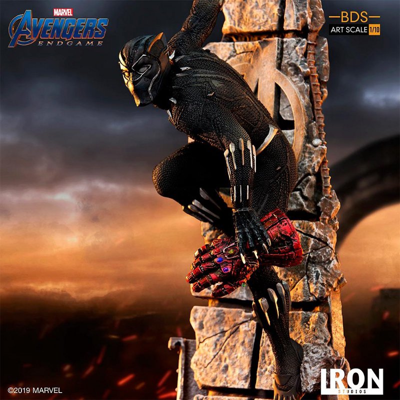 IRON STUDIOS : Avengers: Endgame – Black Panther Battle Diorama Statue Black-Panther-Iron-Studios-003