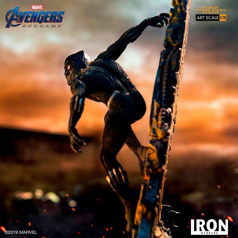 IRON STUDIOS : Avengers: Endgame – Black Panther Battle Diorama Statue Black-Panther-Iron-Studios-004