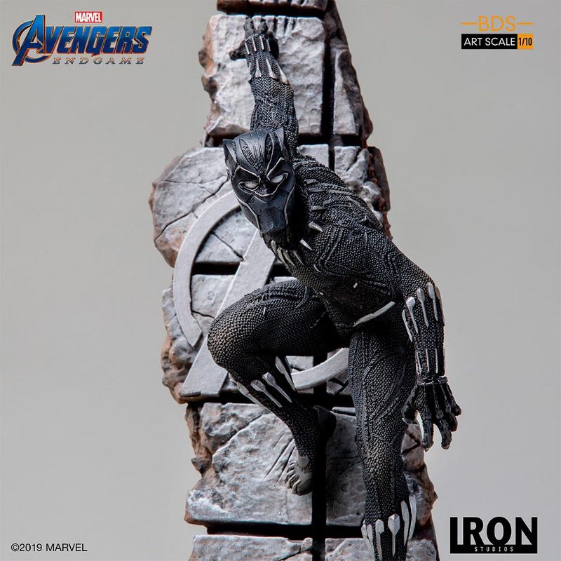 IRON STUDIOS : Avengers: Endgame – Black Panther Battle Diorama Statue Black-Panther-Iron-Studios-014