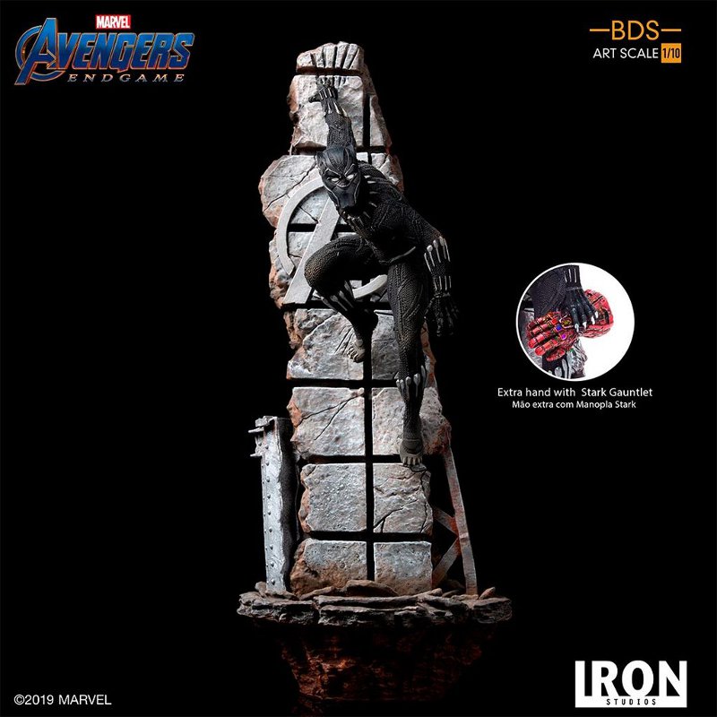 IRON STUDIOS : Avengers: Endgame – Black Panther Battle Diorama Statue Black-Panther-Iron-Studios-017