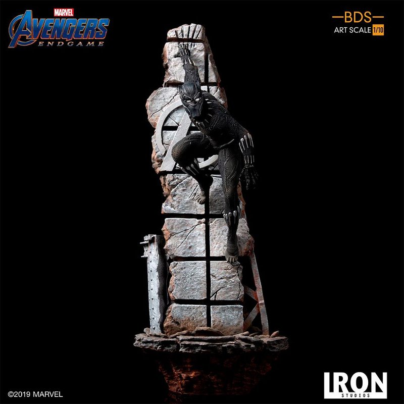 IRON STUDIOS : Avengers: Endgame – Black Panther Battle Diorama Statue Black-Panther-Iron-Studios-018