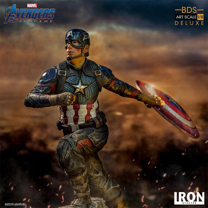 IRON STUDIOS : Avengers: Endgame – Captain America Battle Diorama Statue Endgame-BDS-Captain-America-Statue-002