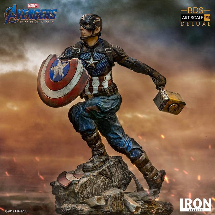 IRON STUDIOS : Avengers: Endgame – Captain America Battle Diorama Statue Endgame-BDS-Captain-America-Statue-003