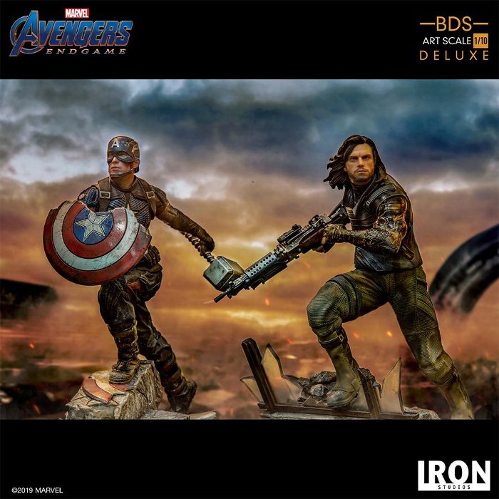 IRON STUDIOS : Avengers: Endgame – Captain America Battle Diorama Statue Endgame-BDS-Captain-America-Statue-005