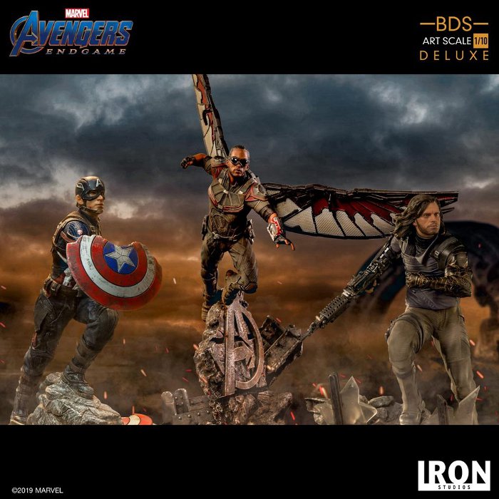 IRON STUDIOS : Avengers: Endgame – Captain America Battle Diorama Statue Endgame-BDS-Captain-America-Statue-006