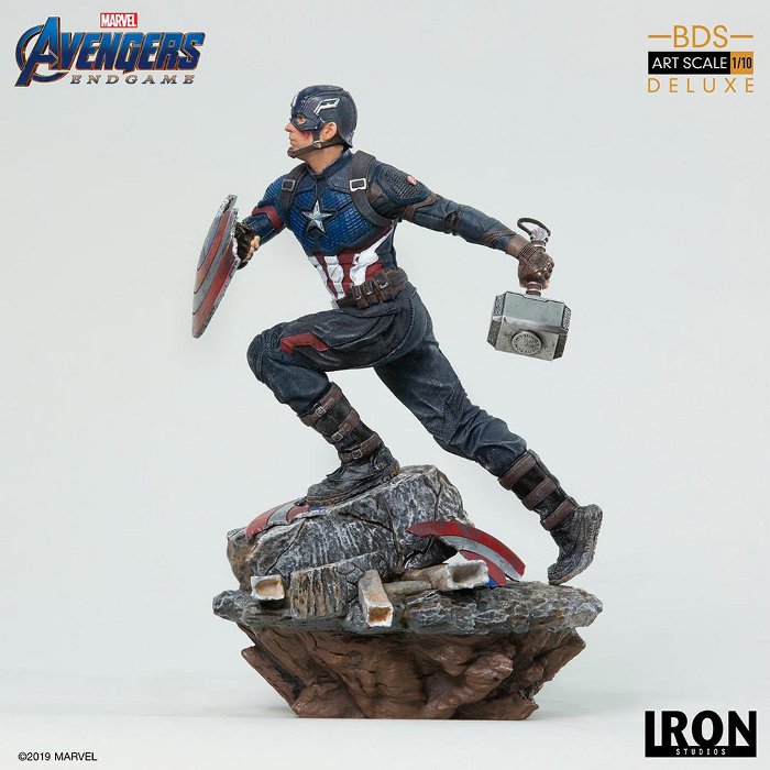 IRON STUDIOS : Avengers: Endgame – Captain America Battle Diorama Statue Endgame-BDS-Captain-America-Statue-008