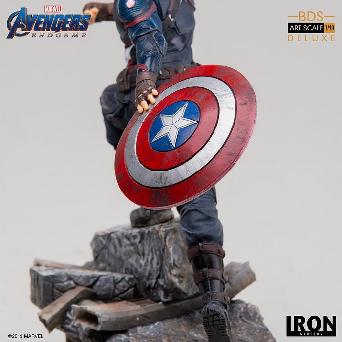 IRON STUDIOS : Avengers: Endgame – Captain America Battle Diorama Statue Endgame-BDS-Captain-America-Statue-009