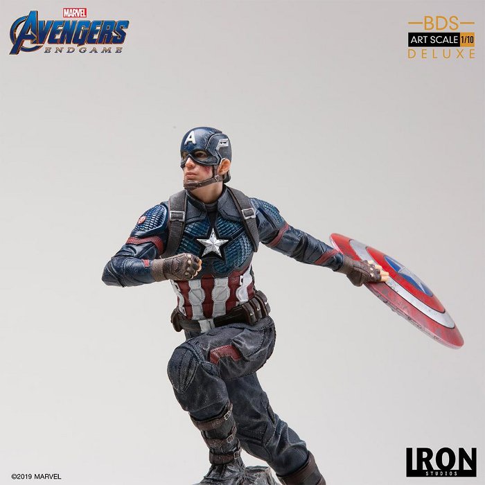 IRON STUDIOS : Avengers: Endgame – Captain America Battle Diorama Statue Endgame-BDS-Captain-America-Statue-015