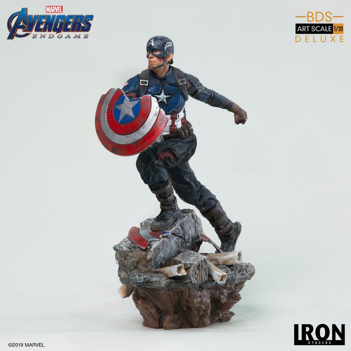 IRON STUDIOS : Avengers: Endgame – Captain America Battle Diorama Statue Endgame-BDS-Captain-America-Statue-018