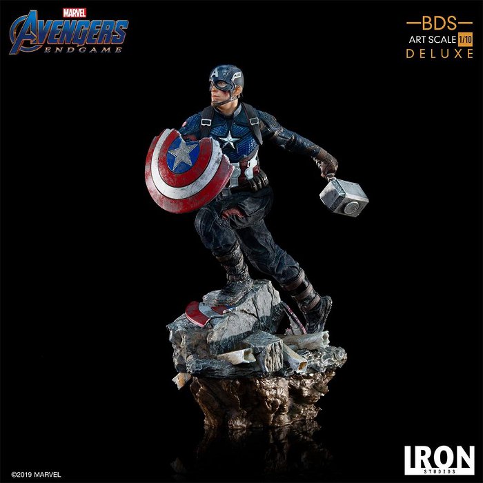 IRON STUDIOS : Avengers: Endgame – Captain America Battle Diorama Statue Endgame-BDS-Captain-America-Statue-019