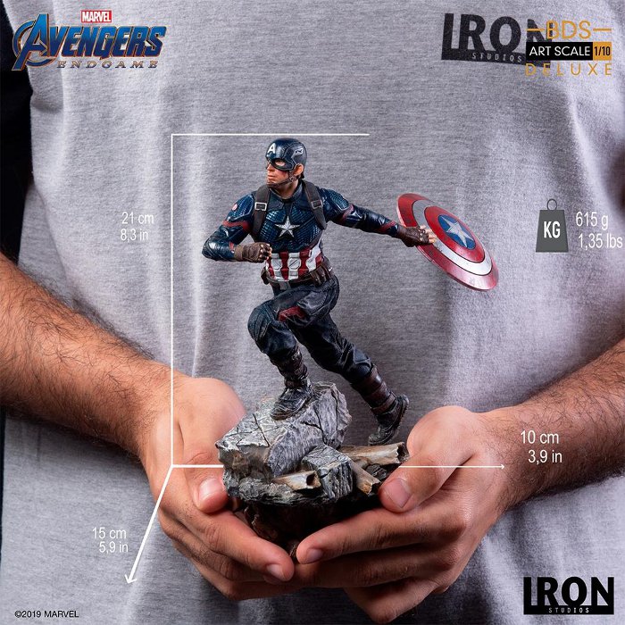 IRON STUDIOS : Avengers: Endgame – Captain America Battle Diorama Statue Endgame-BDS-Captain-America-Statue-021