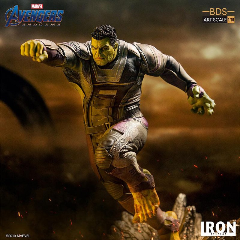 IRON STUDIOS : Avengers: Endgame – Hulk Battle Diorama Statue Iron-Studios-Hulk-BDS-002