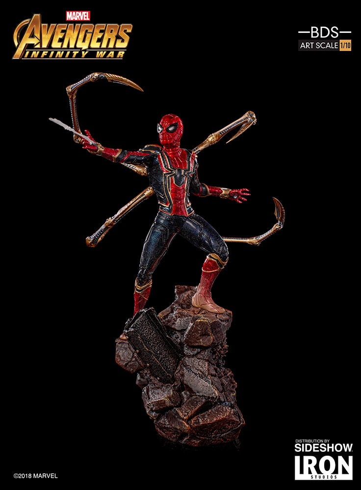 IRON STUDIOS: IRON SPIDERMAN Infinity war BDS Art scale 1/10 Art-scale-iron-spider-man-statue-iron-studios-01