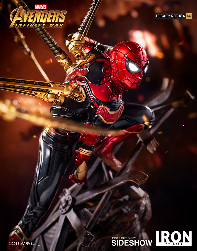 IRON STUDIOS: IRON SPIDERMAN Infinity war Legacy replica 1/4 scale -iron-spider-man-statue-iron-studios-04