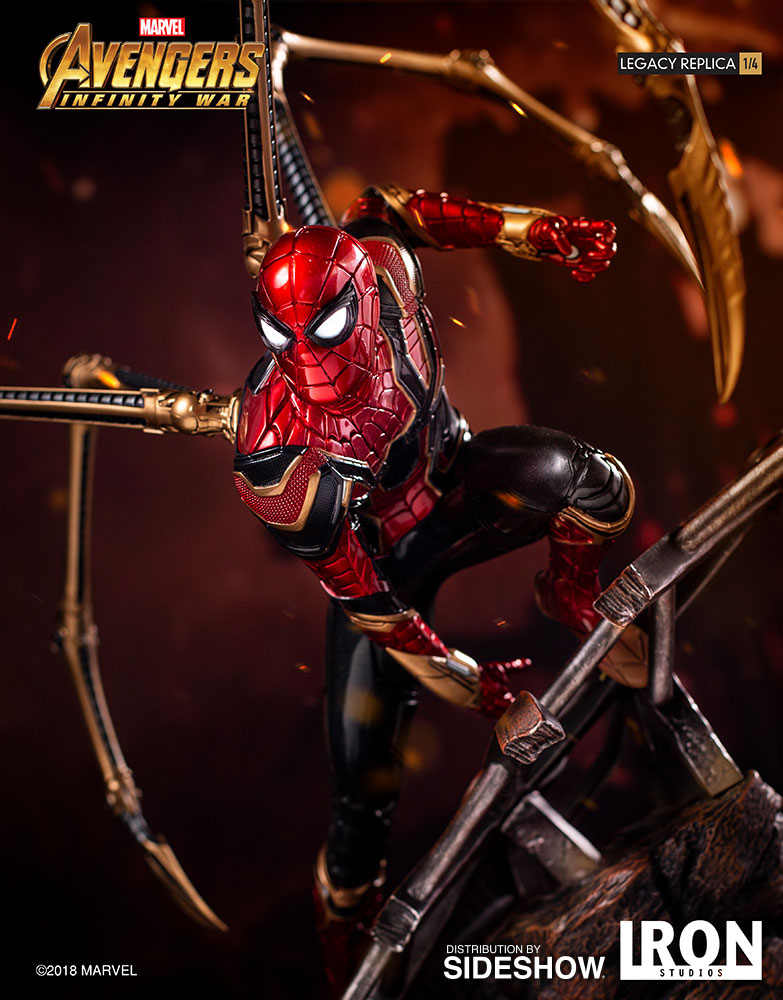 IRON STUDIOS: IRON SPIDERMAN Infinity war Legacy replica 1/4 scale -iron-spider-man-statue-iron-studios-05