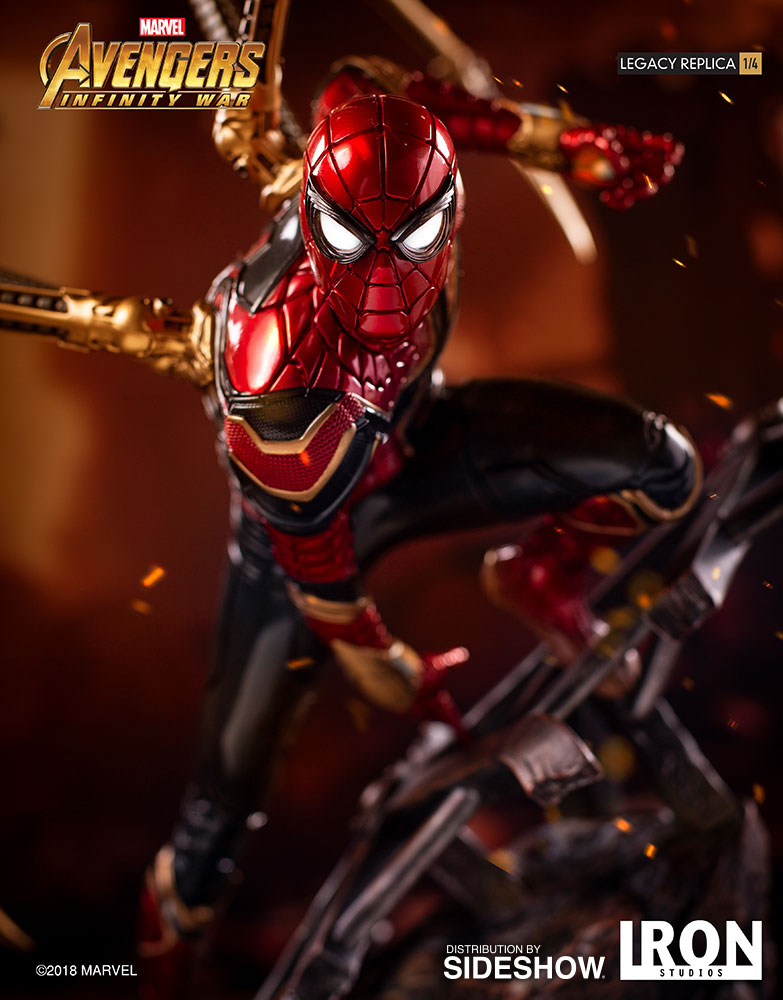 IRON STUDIOS: IRON SPIDERMAN Infinity war Legacy replica 1/4 scale -iron-spider-man-statue-iron-studios-06