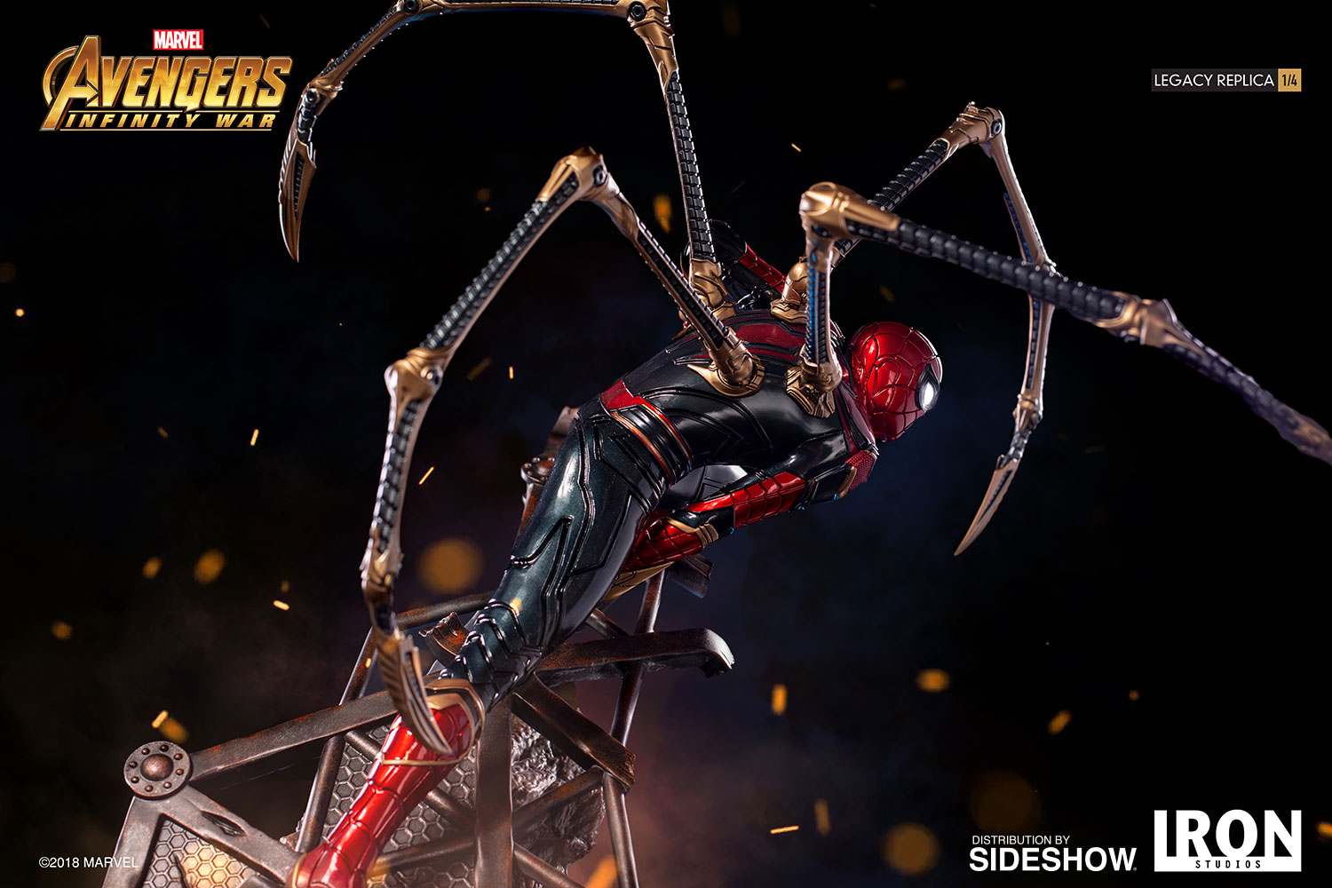 IRON STUDIOS: IRON SPIDERMAN Infinity war Legacy replica 1/4 scale -iron-spider-man-statue-iron-studios-16