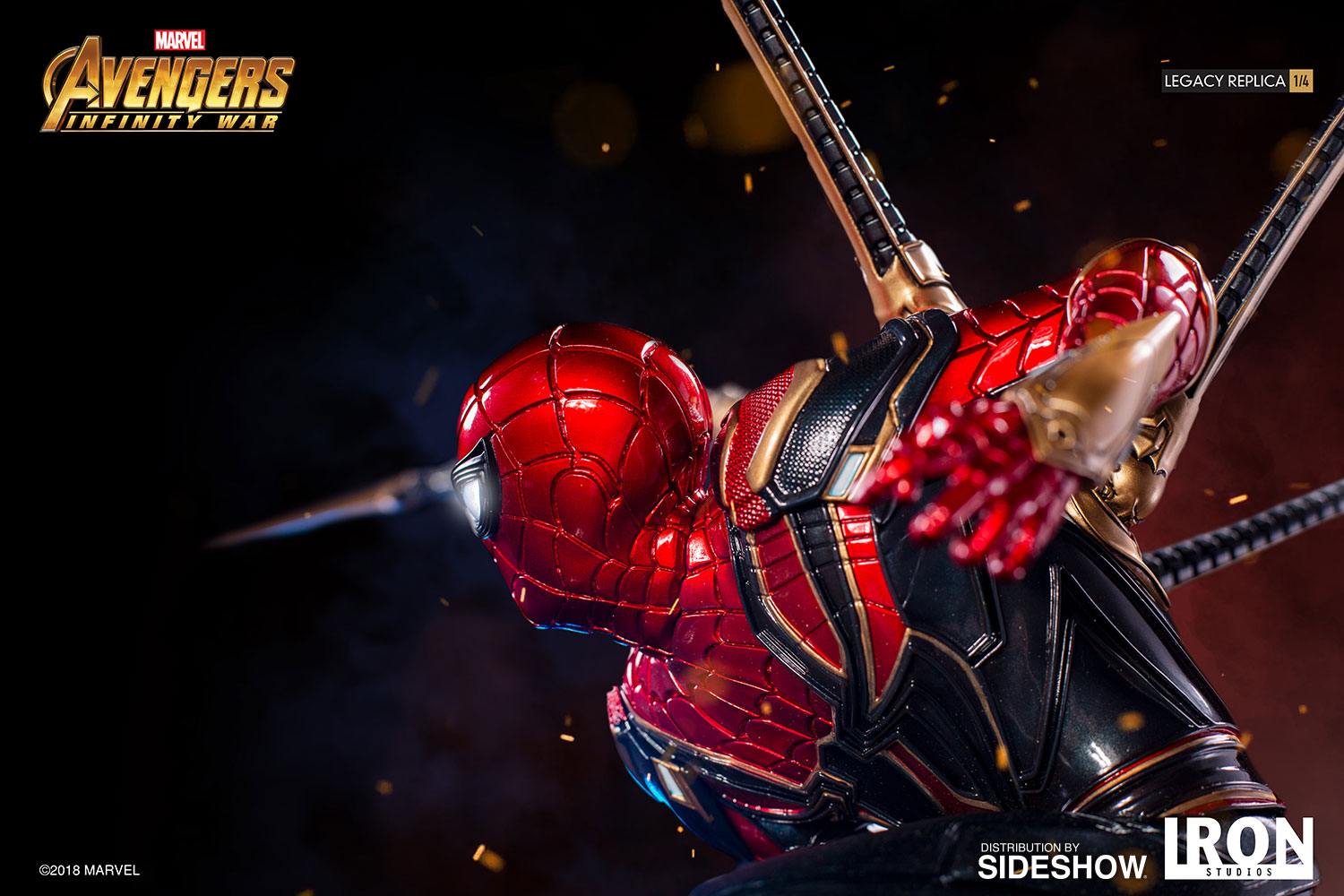 IRON STUDIOS: IRON SPIDERMAN Infinity war Legacy replica 1/4 scale -iron-spider-man-statue-iron-studios-17
