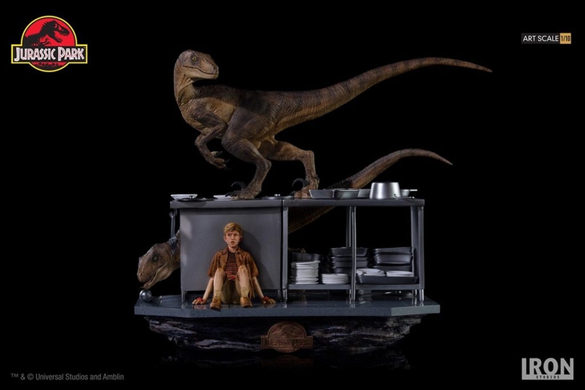 IRON STUDIOS: VELOCIRAPTORS in the kitchen Diorama art scale 1/10 (Jurassic Park) Iron-studios-Velociraptors-in-the-Kitchen-Diorama-Art-Scale-Jurassic-Park-17