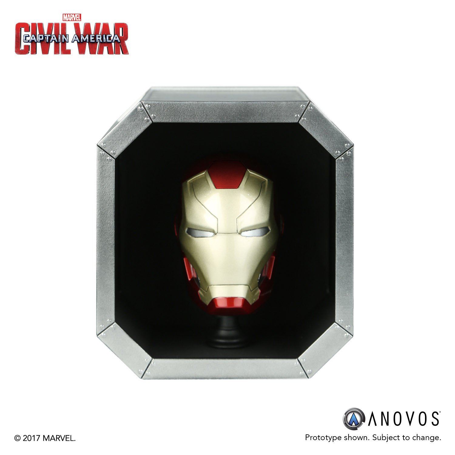 ANOVOS : MARVEL ARMORY COLLECTION : CIVIL WAR IRON MAN MARK 46 SCALE REPLICA HELMET Iron_Man_Civil_War_Scale_Helmet_01