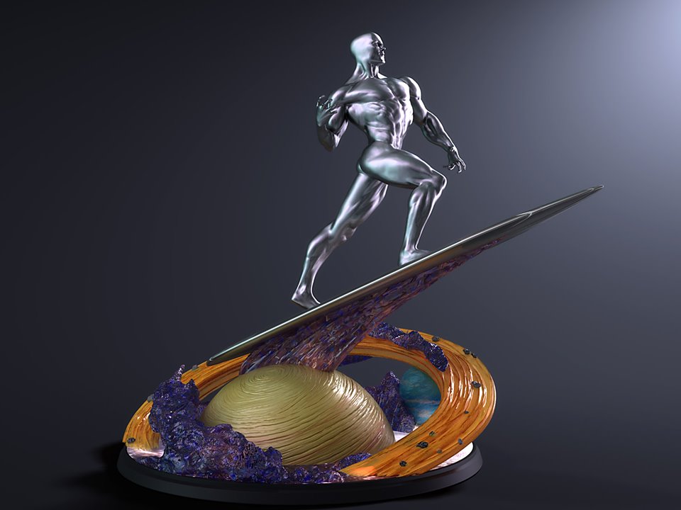 Silver Surfer statue par Tiger J Custom Silver-Silver-TigerJCustoms-6