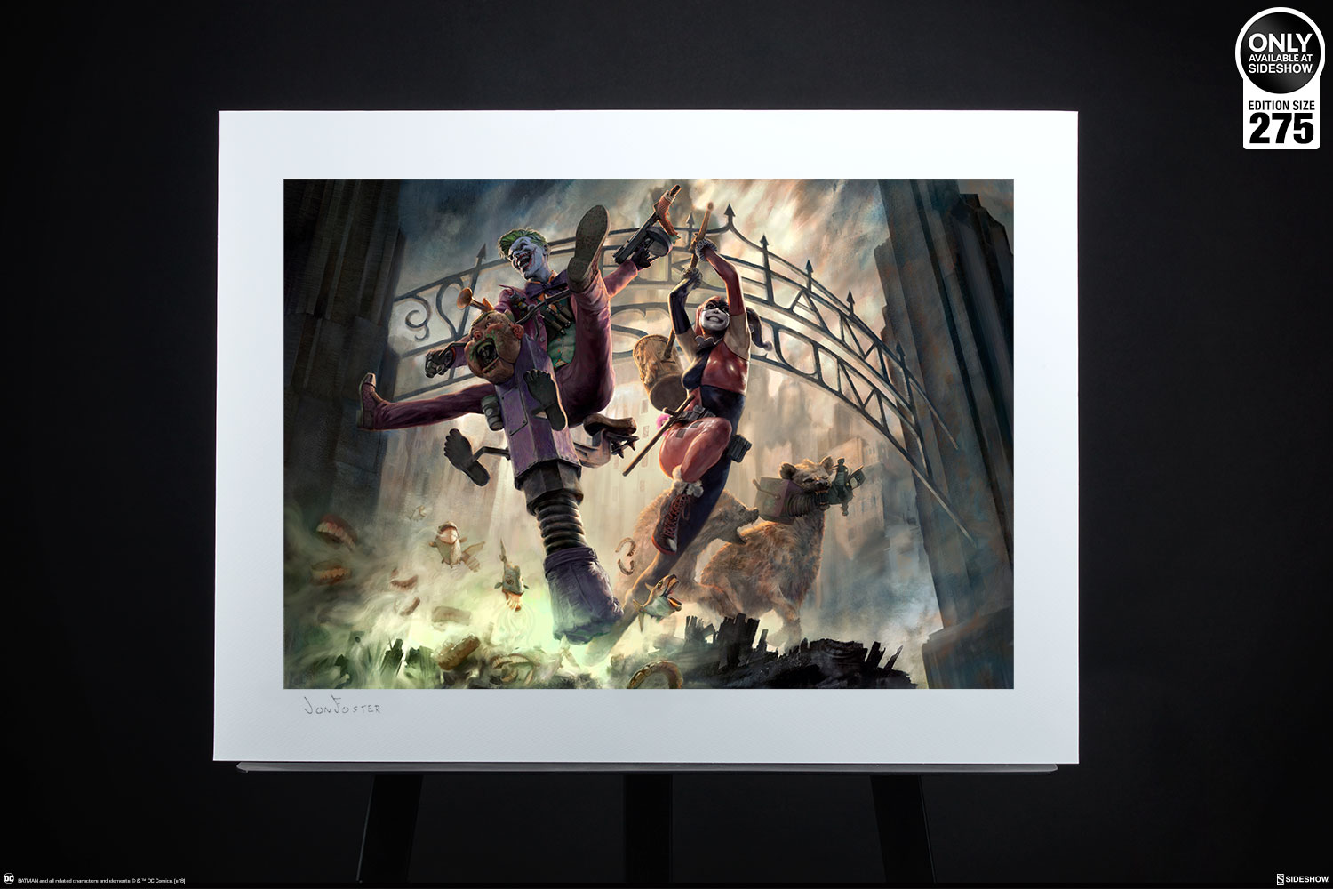 THE JOKER & HARLEY QUINN (Arkham Asylum Breakout) Premium art print The-joker-and-harley-quinn-arkham-asylum-breakout-fine-art-print-sideshow-500467-04