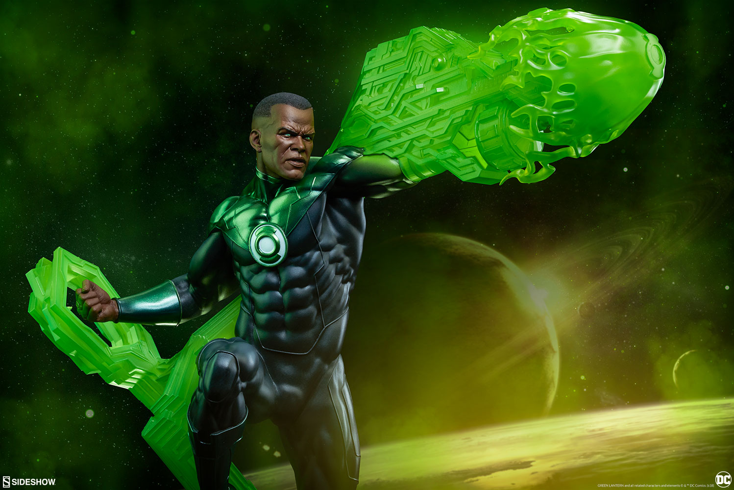 GREEN LANTERN "JOHN STEWART" Premium format Dc-comics-green-lantern-premium-format-figure-john-stewart-sideshow-300679-12