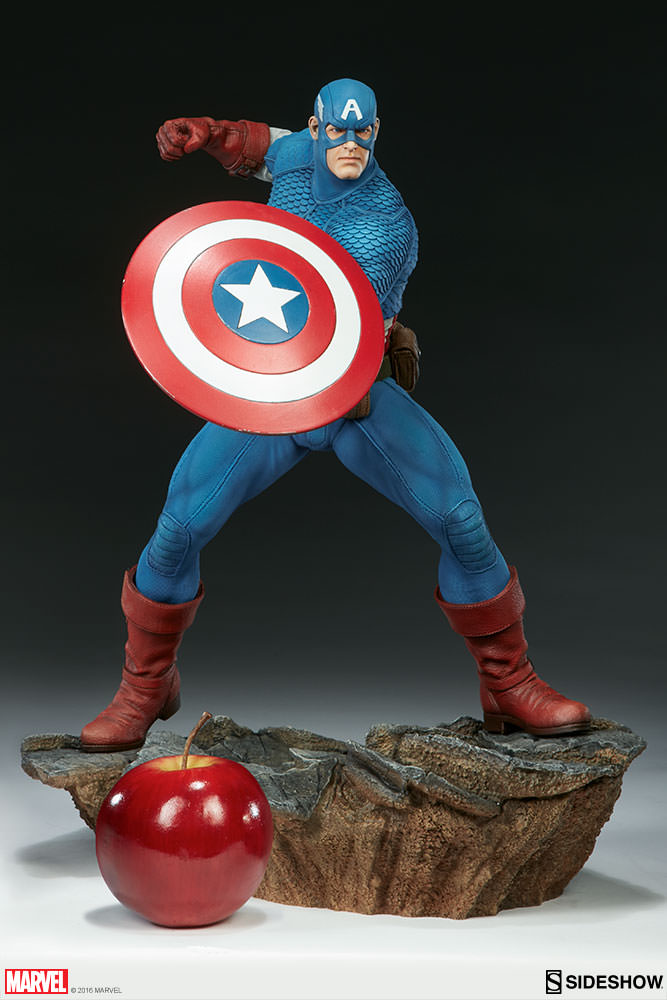 CAPTAIN AMERICA– Avengers Assemble Statue Captain-america-avengers-assemble-statue-sideshow-06