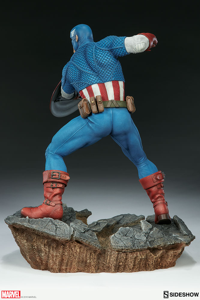 CAPTAIN AMERICA– Avengers Assemble Statue Captain-america-avengers-assemble-statue-sideshow-09