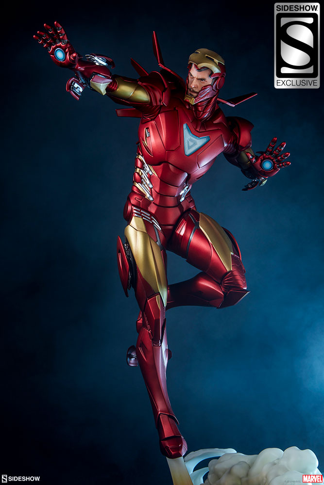 IRON MAN " EXTREMIS "Mark II Statue Marvel-iron-man-extremis-mark-2-statue-sideshow-200415-03