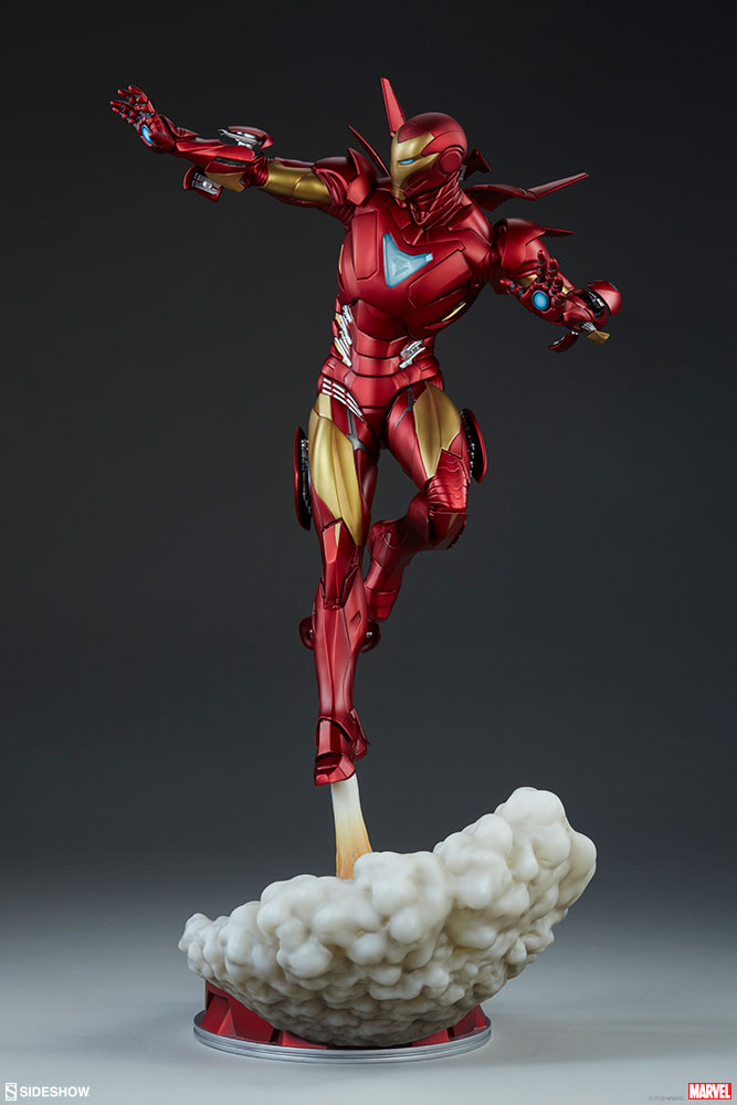 IRON MAN " EXTREMIS "Mark II Statue Marvel-iron-man-extremis-mark-2-statue-sideshow-200415-05