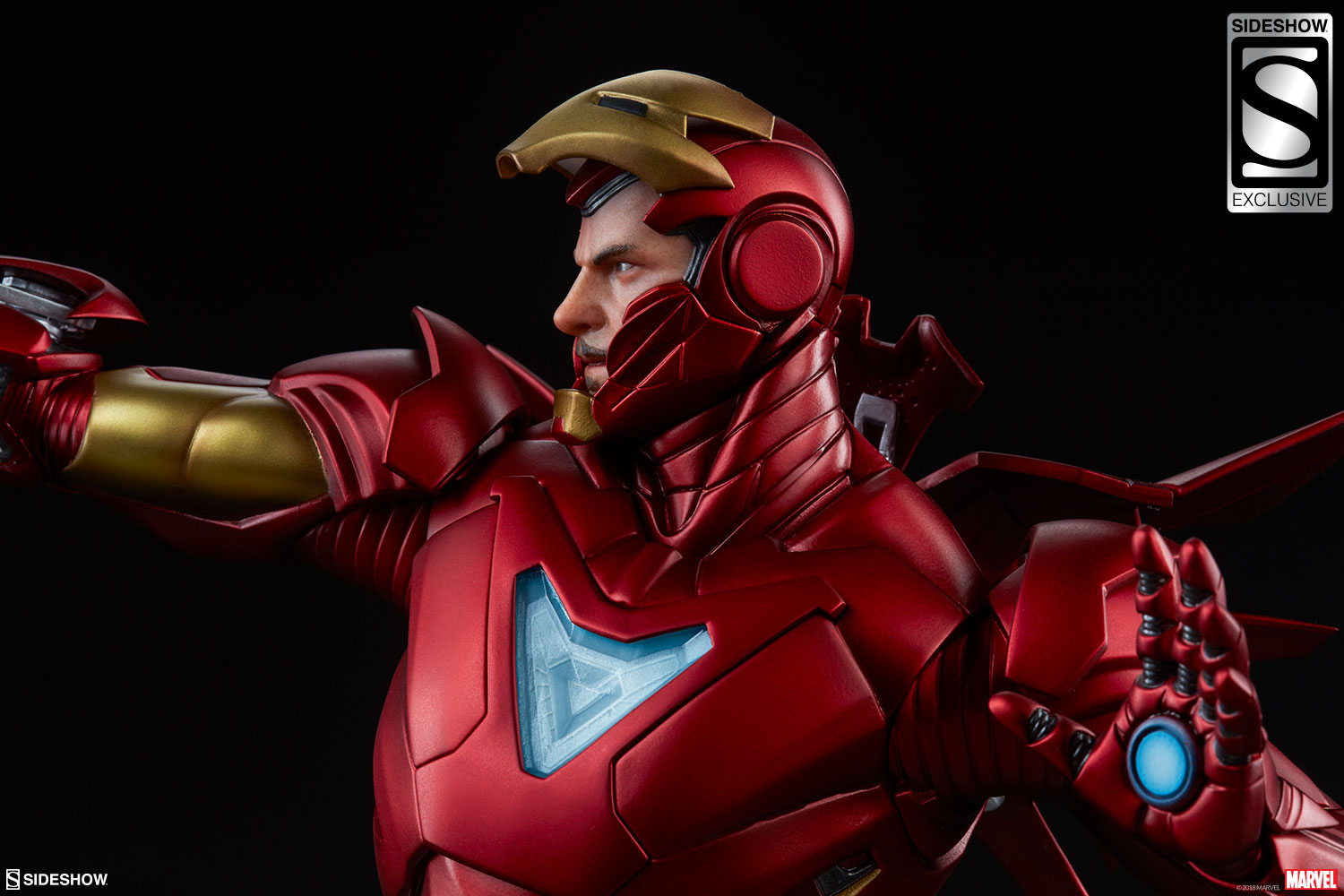 IRON MAN " EXTREMIS "Mark II Statue Marvel-iron-man-extremis-mark-2-statue-sideshow-200415-16