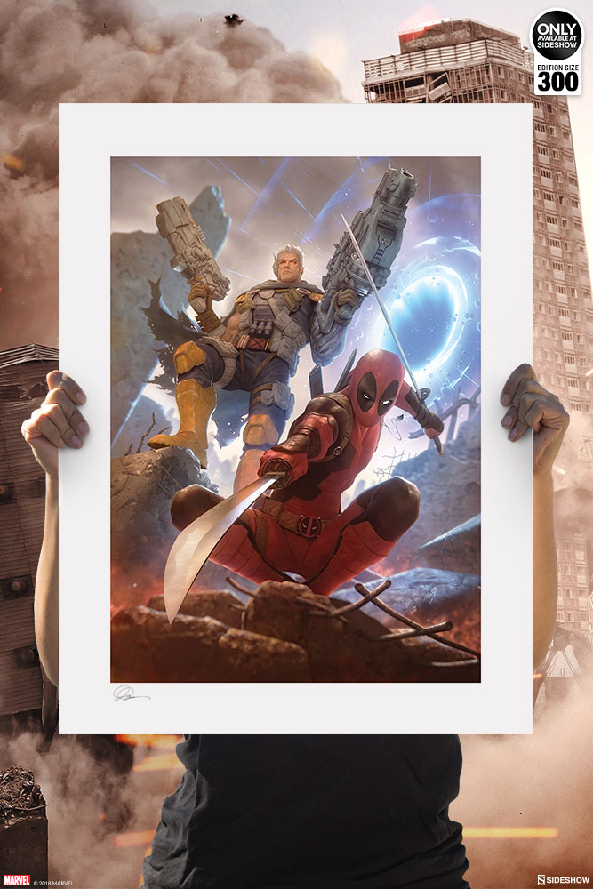 DEADPOOL & CABLE Art Print  Deadpool-and-cable-premium-art-print-sideshow-500459-05