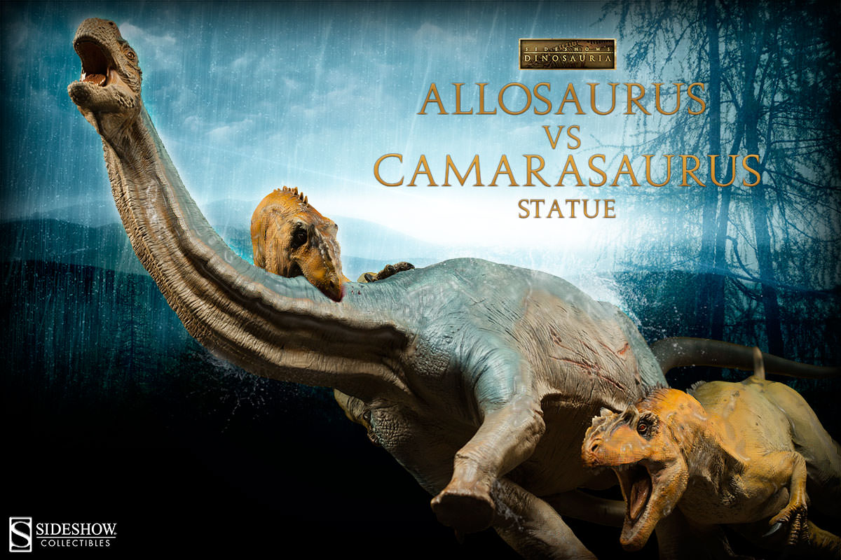 DINOSAURIA: ALLOSAURUS VS CAMARASAURUS statue 31033-allosaurus-vs-camarasaurus-001