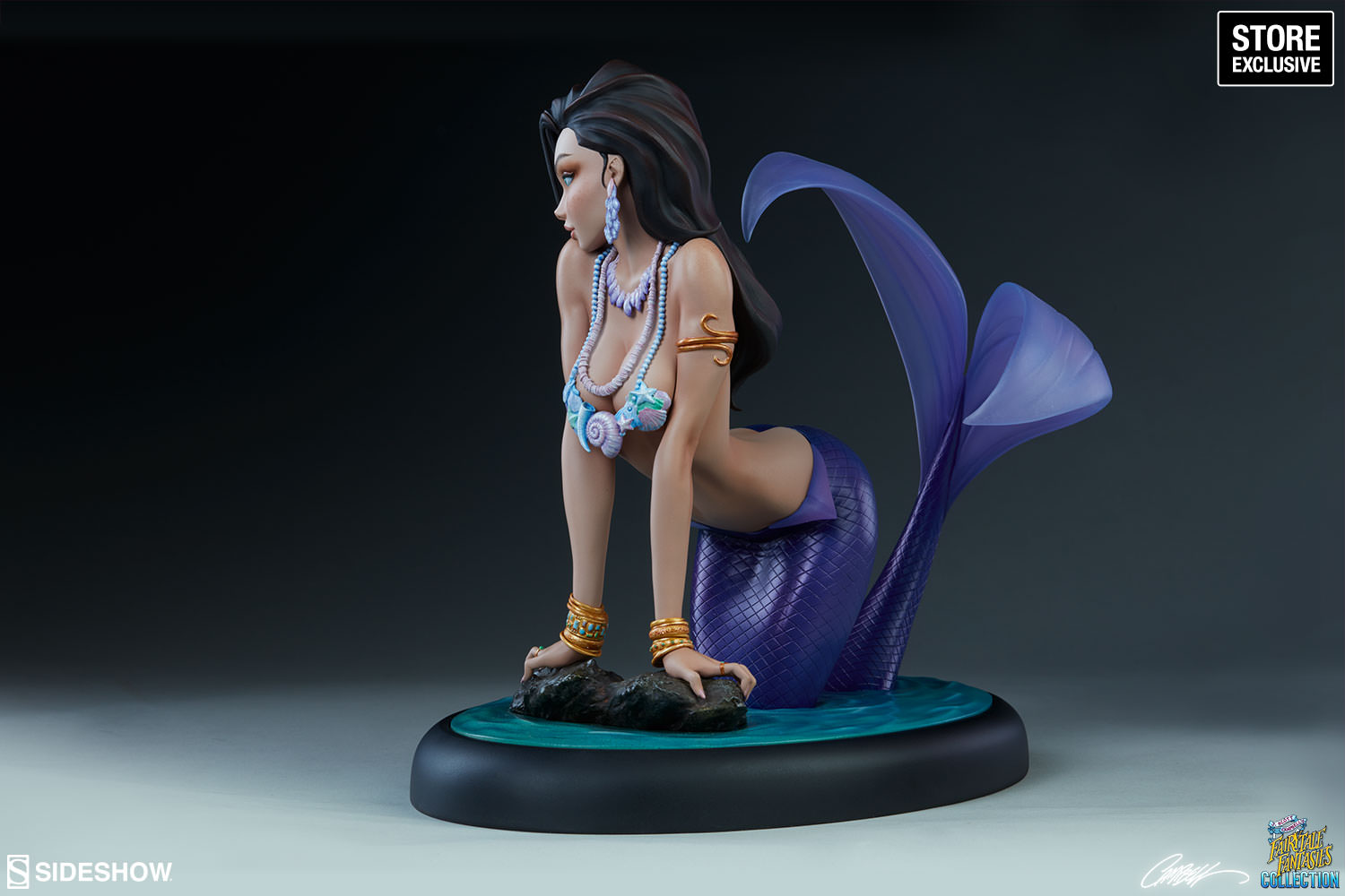 J. SCOTT CAMPBELL'S FAIRY TALES FANTASIES COLLECTION : THE LITTLE MERMAID STATUE STORE EXCLUSIVE Fairytale-fantasies-the-little-mermaid-statue-sideshow-2005042-06