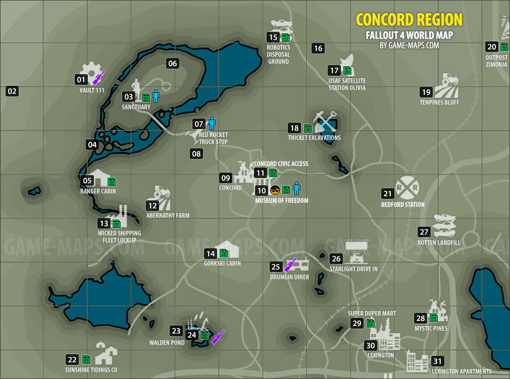 Mapa del Distrito Fallout-4-Concord-Map