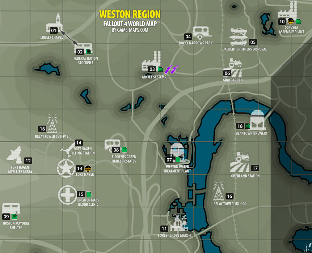 Mapa del Distrito Fallout-4-Weston-Map