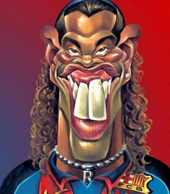 Les joueurs sont ....LOL Ronaldinho-caricature1