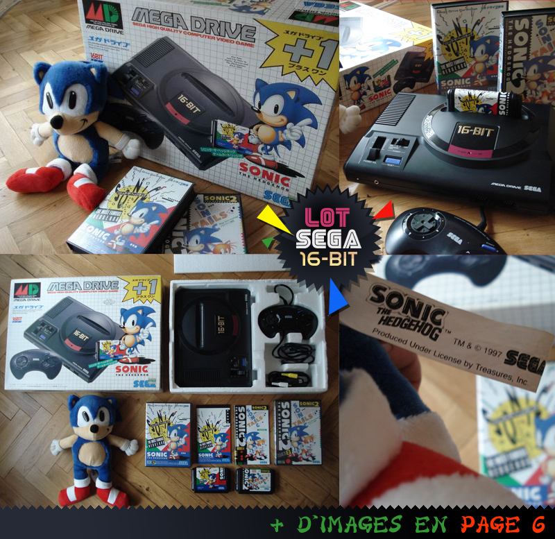 [ VENDU ] SEGA MEGADRIVE 2 JAPONAISE BOXED Lot-SEGA-Sonic1-2