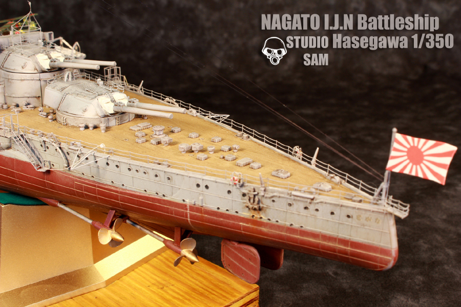 Hasegawa 1/350 長門 Nagato Deuxième montage 19