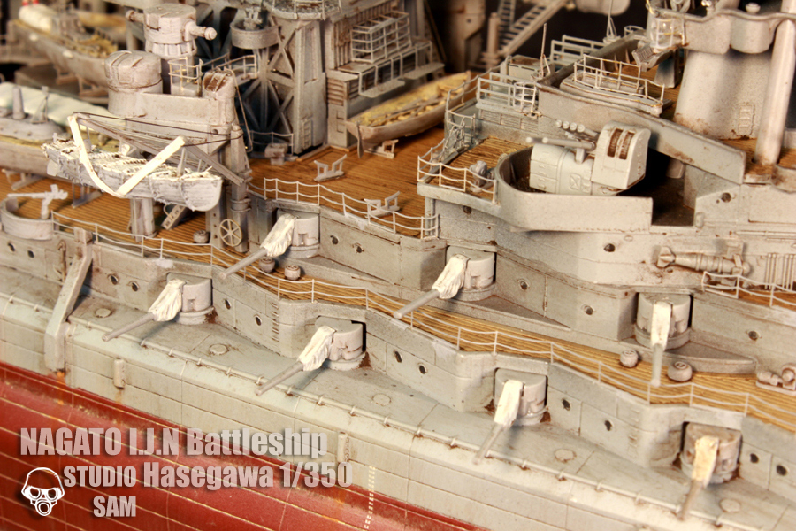 Hasegawa 1/350 長門 Nagato Deuxième montage 30