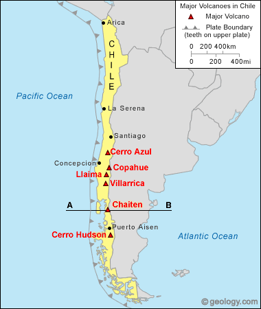 Chile's Chaiten Volcano on Red Alert Chaiten-volcano-map