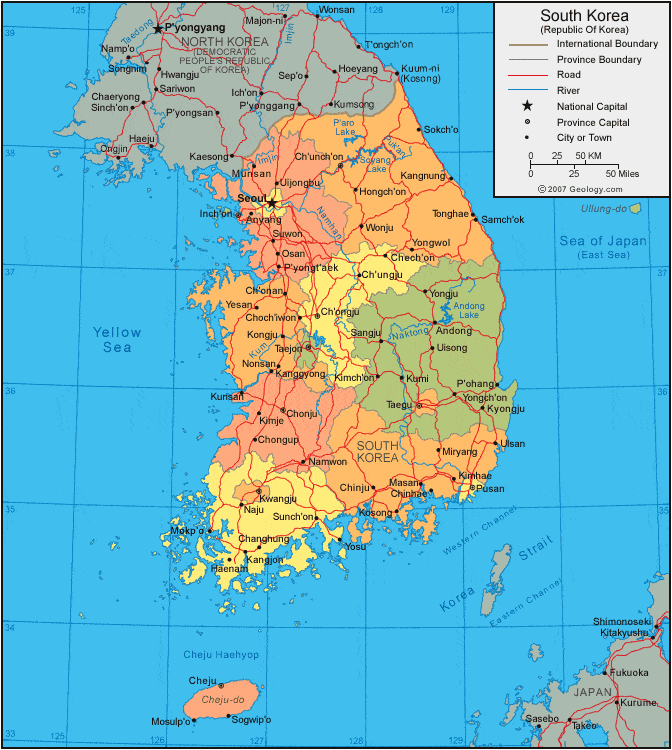      South-korea-map