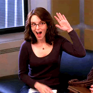 ♪ ♫ ♬ The Dating Game Show! ♪ ♫ ♬ - Page 2 Tina-Fey-giving-herself-high-five