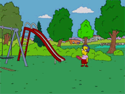 Ha fallecido Moses Malone Milhouse-Playing-Frisbee-With-Himself-The-Simpsons
