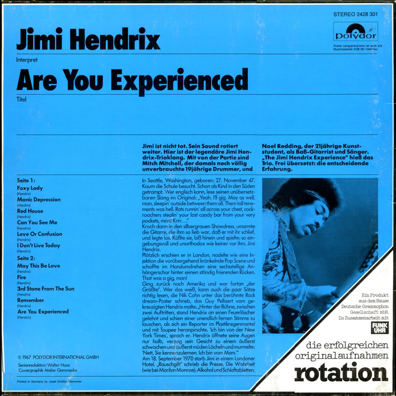 Discographie : Rééditions & Compilations - Page 5 AreYouExperienced-Polydor2428301RotationBack