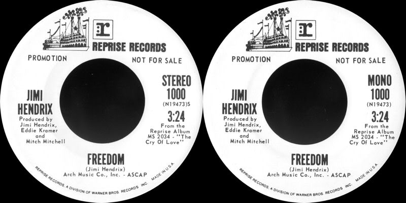 Discographie : 45 Tours : SP,  EP,  Maxi 45 tours FreedomReprise1000stro-mono