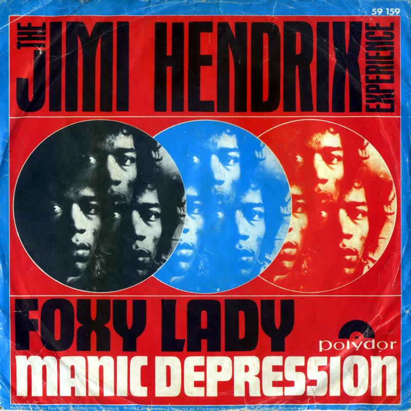 Discographie : 45 Tours : SP,  EP,  Maxi 45 tours 1967%20Polydor%2059159-FoxyLady-ManicDepressionFront