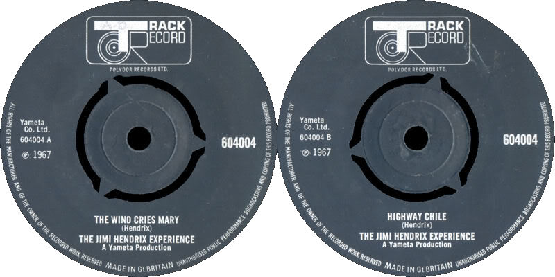 Discographie : 45 Tours : SP,  EP,  Maxi 45 tours 1967%20Track%20604004TheWindCriesMary-HighwayChile